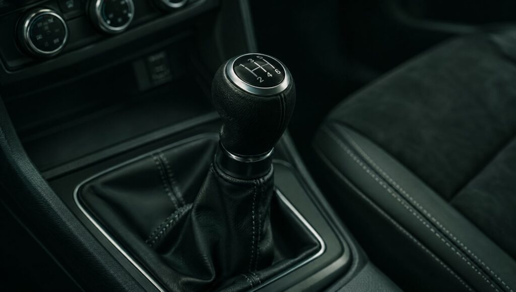 Schalthebel im Auto